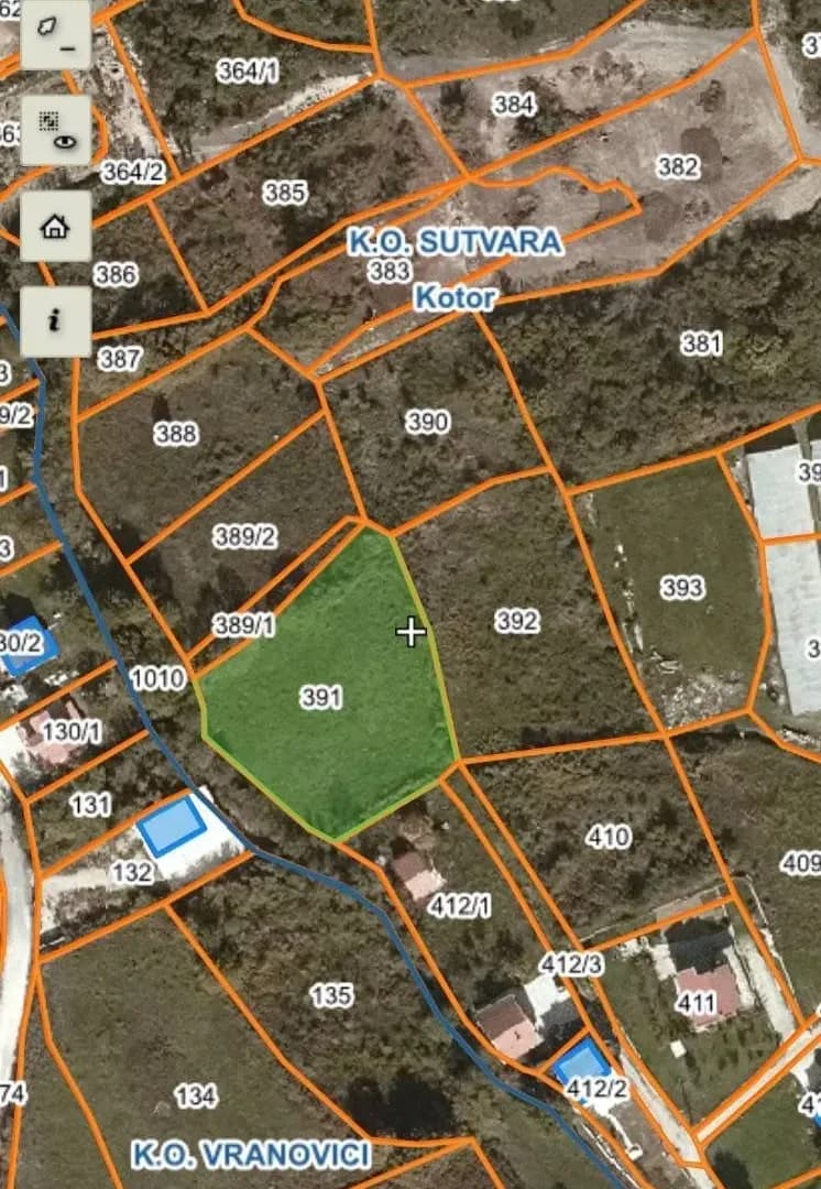 Prodaja, plac, 2447m², Sutvara, Kotor