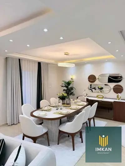 186 sqm apartment fully finished with air conditioning and complete appliances for sale - immediate delivery - Amorada Compound, Fifth Settlement