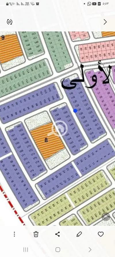 Land for sale in Uptown 6 October, area 622 m, first phase, sector 8, plot 124, best price without competition.