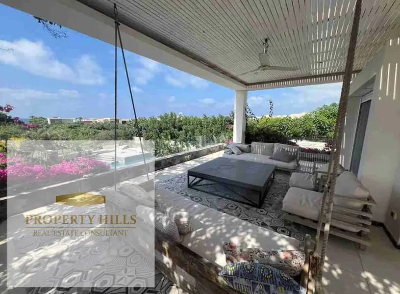 Fully finished Chalet for sale in hacienda ready for delivery and for viewing near of marselia with best price before the summer| Stunning View | 113m²  Details:  Unit Type: Chalet  Built-up Area: 113m²  Prime view location  Location: Hacienda – North Coa