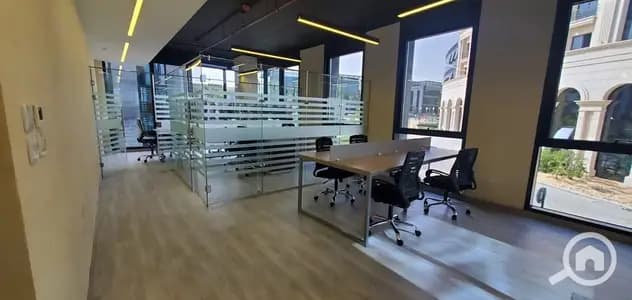 Unique 89m furnished office for rent in the midst of the largest companies in the Fifth Settlement at Cairo Business Park