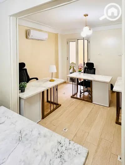 Furnished office for rent, 150 m², Roshdy, branching off from Syria Street and the Roman Camp / Ultra Lux