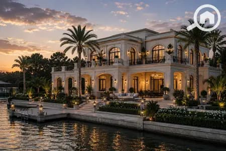 Luxury finished villa open view directly on the Nile in Jirian Mountain View Sheikh Zayed