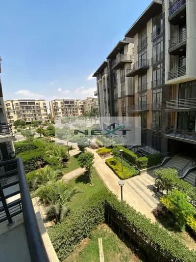 For rent in the most prestigious phase of Madinaty, a 128 sq m apartment in B8, first occupancy, garden view, high-end finishes, direct sea view, very