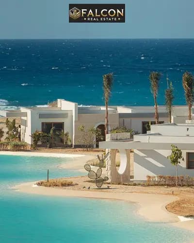 get now luxury villa for sale 4 bed full finished step from sea next to la vista ras el hikma . june . gaia . mountain view