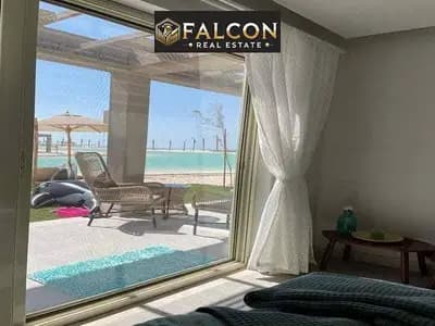 ready to move first row on lagoons fully finished chalet for sale in koun next to mountain view and swan lake and hacienda and ghazala